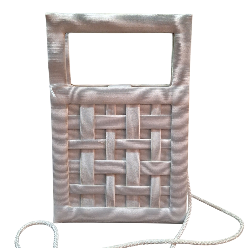 "Timmy Woods Beverly Hills" Like new   Exclusive Silver Tote with Braided strap